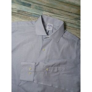 Brooks Brothers 346 Men's Long Sleeve 15-4/5 Button Up Shirt Slim Fit Plaid